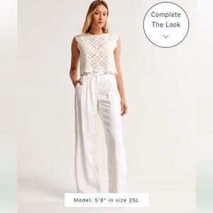 A&F linen blend pant